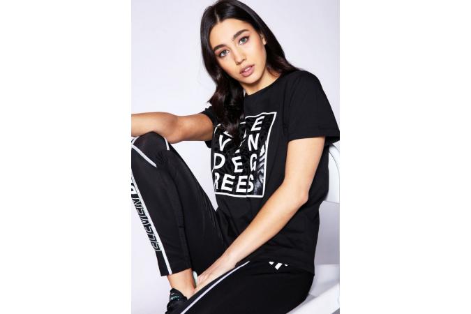 Animal Print Box Logo T-shirt Black