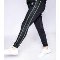 Pantalones Animal Print Contrast Joggers Black