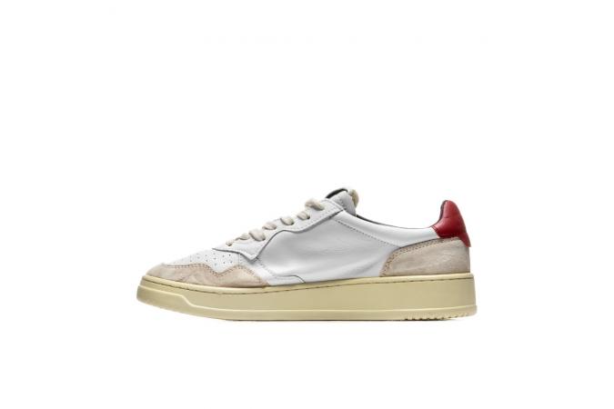 AUTRY 01 LOW WOM LEAT/SUEDE WHT/BRD