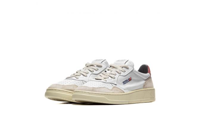 AUTRY 01 LOW WOM LEAT/SUEDE WHT/BRD