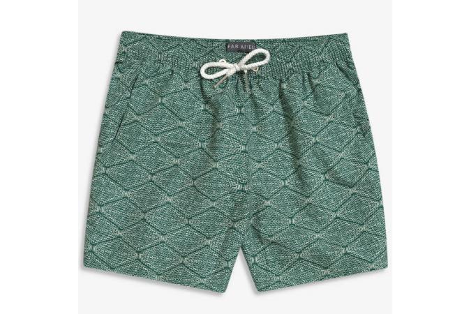 Bañador Far Afield Printed Tribal Dark Green