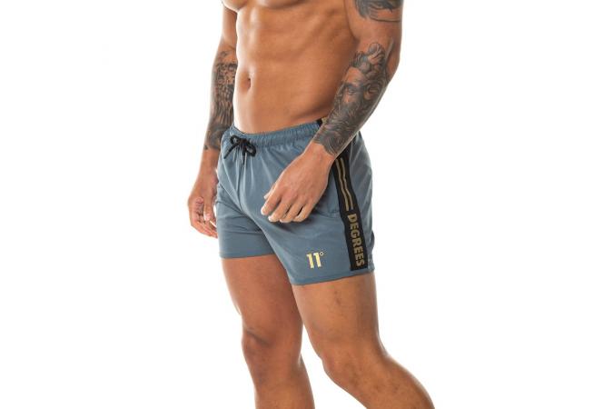 TAPED SWIM SHORTS ANTHRACITE GOLD