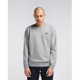 BASE CREW SWEAT HEAVY FELPA MOULINE GREY GARMENT WASHED