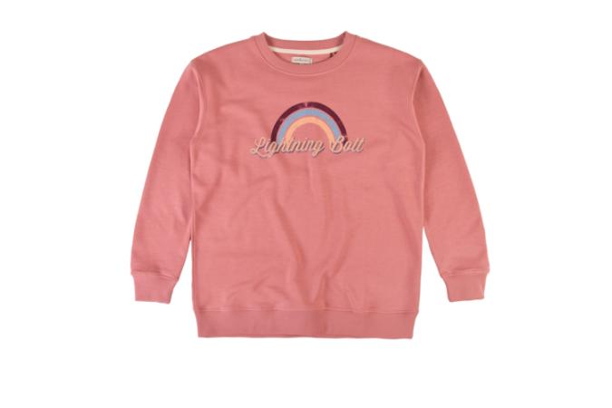 Sudadera Rainbow Fleece Crew Ash Rose