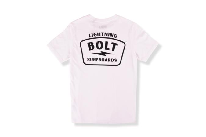 BOLT SURFBOARDS TEE JR WHITE