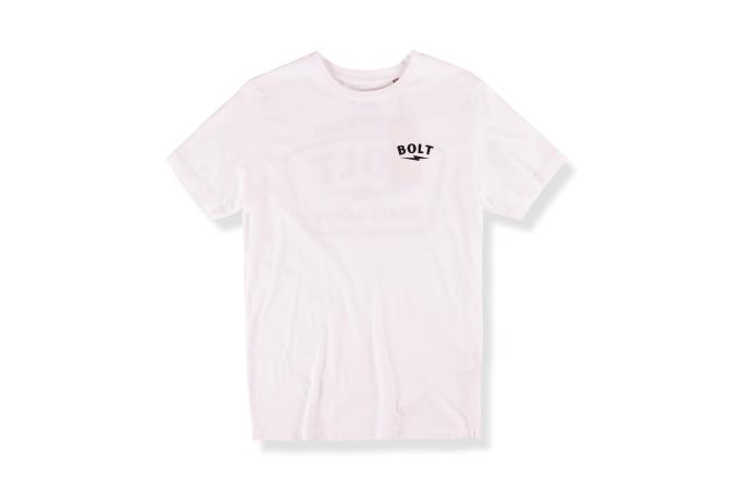 BOLT SURFBOARDS TEE JR WHITE