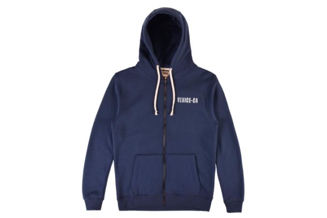 BREWER ZIP HOODIE JR BLUE