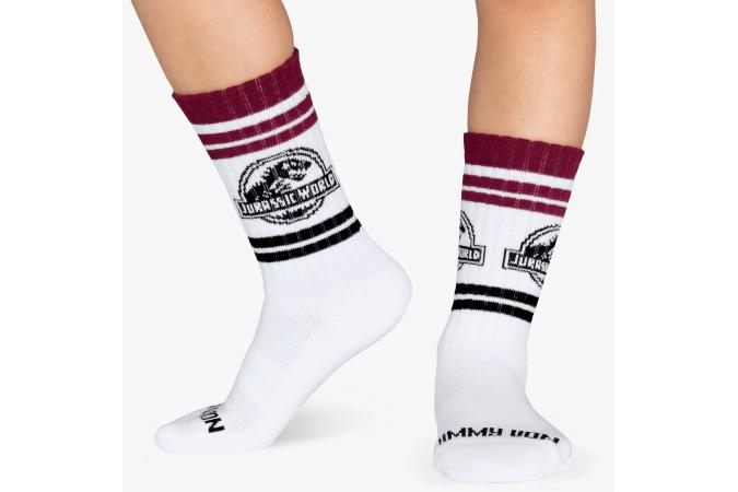 Calcetines Jimmy Lion Kids Athletic Jurassic White