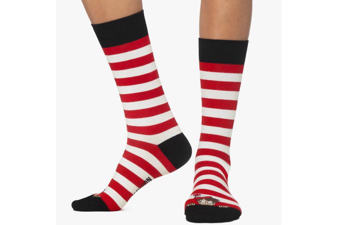 Calcetines Jimmy Lion Wally Peek-A-Boo Red/White
