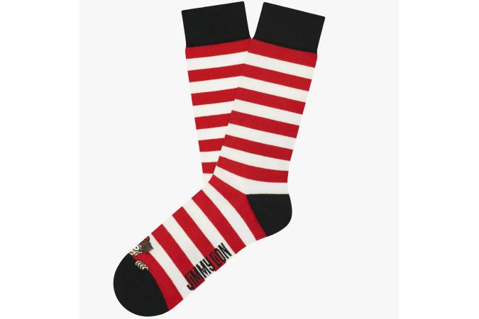 Calcetines Jimmy Lion Wally Peek-A-Boo Red/White