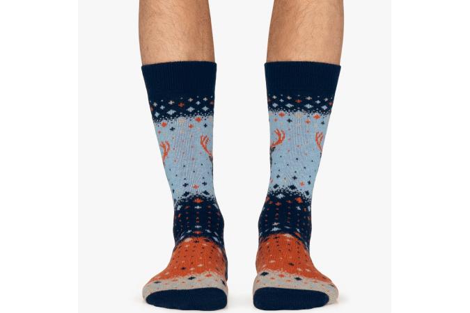 Calcetines Winter Deer Light Blue