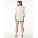 Camisa Bobi Twisted Button Ivory Blanca