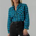 Camisa Doris Shirt cuadros Azul Turquesa