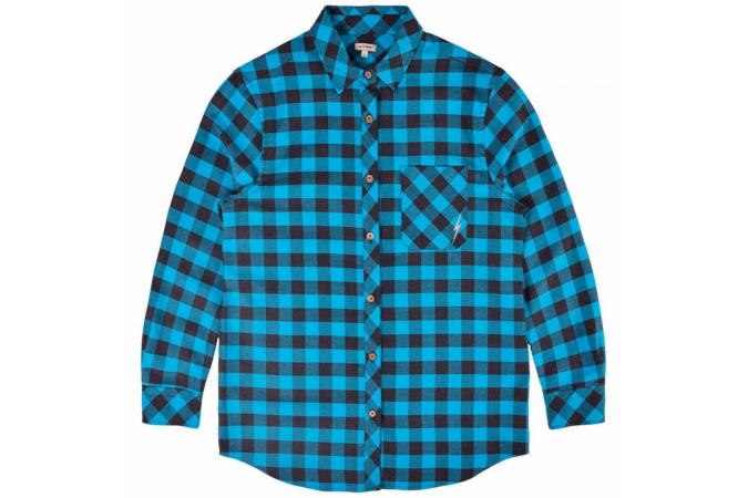 Camisa Doris Shirt cuadros Azul Turquesa