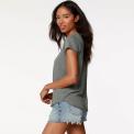 Camiseta Bobi Center Seam V-Neck Tee Sage Verde