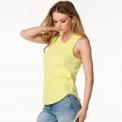 Camiseta Bobi Curved Raw Edge Tank Zest Fluor