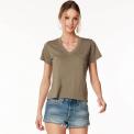 Camiseta Bobi V-Neck Pocket Tee Java Marron