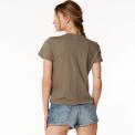 Camiseta Bobi V-Neck Pocket Tee Java Marron