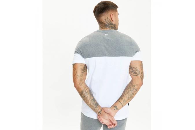 Camiseta Colour Block White/Charcoal Marl