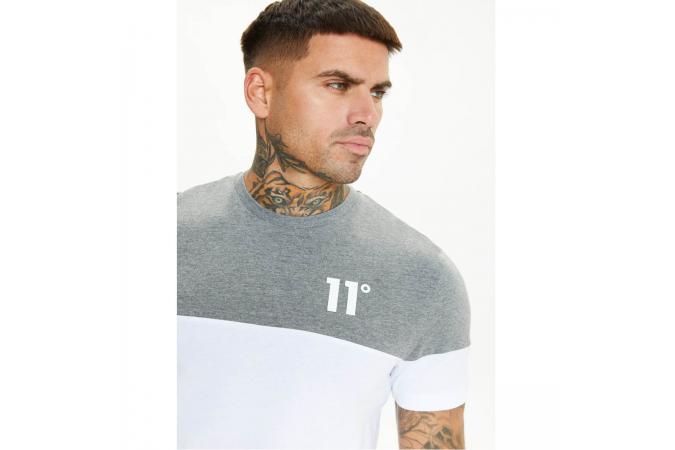 Camiseta Colour Block White/Charcoal Marl