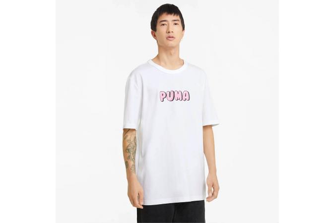 Camiseta Downtown Graphic Tee Puma White Star Sapphire