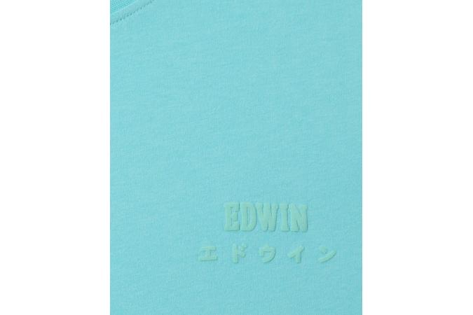 EDWIN LOGO CHEST TS COTTON SINGLE JERSEY ANGEL BLUE GARMEN