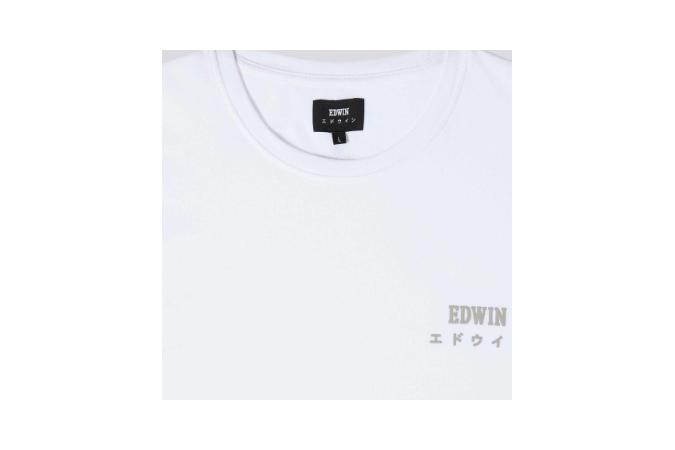 EDWIN LOGO CHEST TS COTTON SINGLE JERSEY WHITE GARMENT