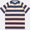 Camiseta Far Afield Raglan Dos Stripe Azul / Beige