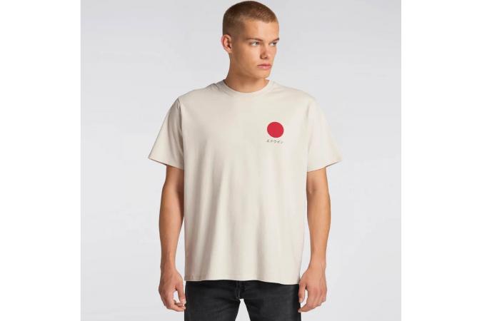 Camiseta Japanese Sun TS Silver Grev Garment Washed Beige