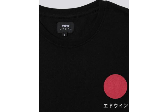 JAPANESE SUN TS COTTON SINGLE JERSEY BLACK GARMENT WASHED