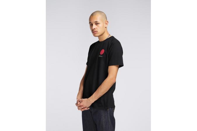 JAPANESE SUN TS COTTON SINGLE JERSEY BLACK GARMENT WASHED