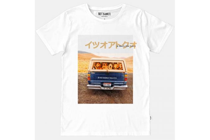 Camiseta Ko Samui TT F794 Familiar Graphic T-Shirt Blanca