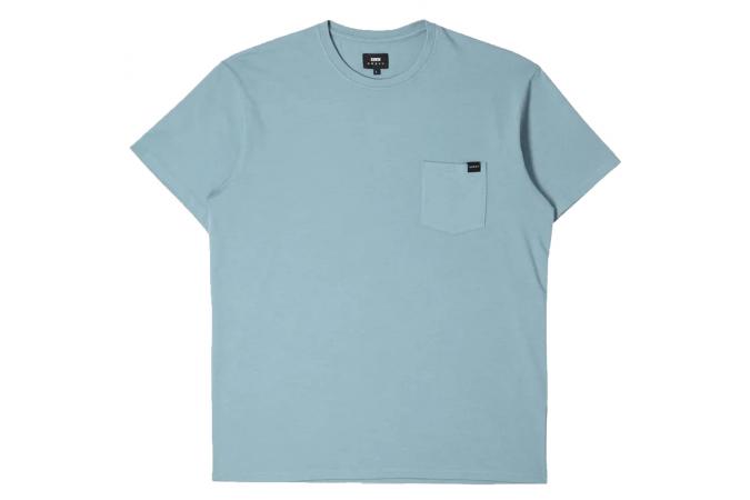 Camiseta Edwin Pocket Ts Blue Fog Garment Washed