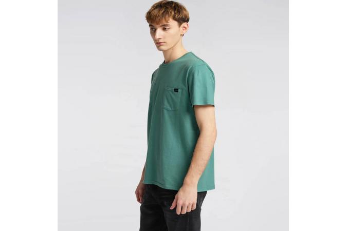 Camiseta Pocket Ts Blue spruce Garment Washed