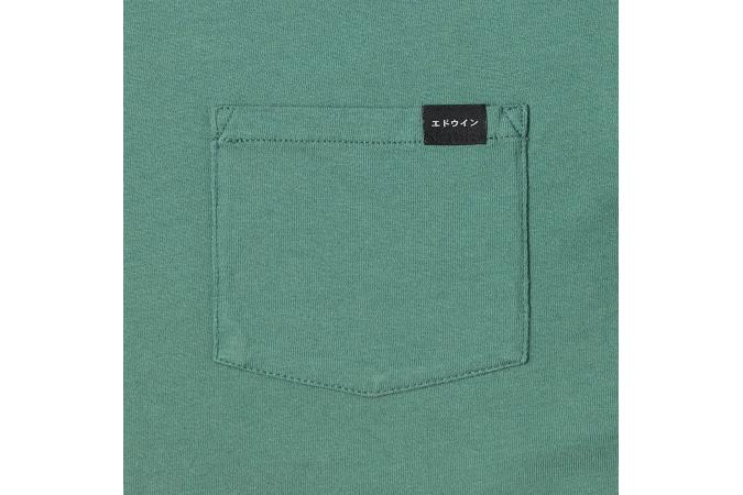 Camiseta Pocket Ts Blue spruce Garment Washed