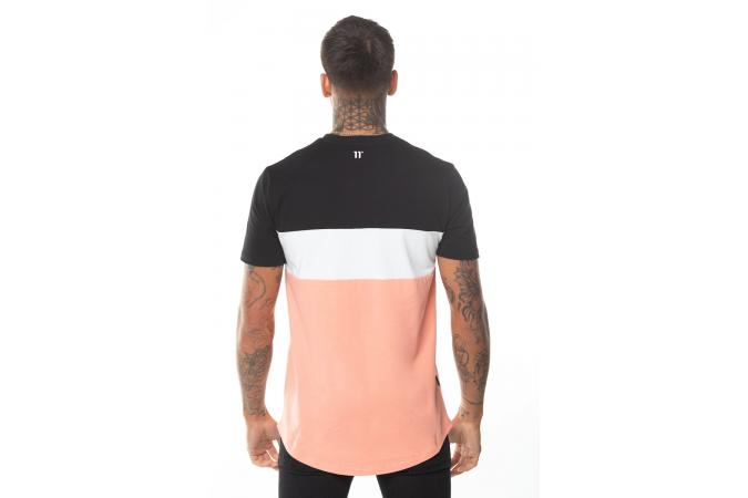 Camiseta Triple Panel - Peach Melba/Black/White