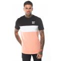 Camiseta Triple Panel - Peach Melba/Black/White