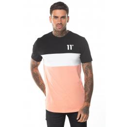 Camiseta Triple Panel - Peach Melba/Black/White