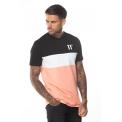 Camiseta Triple Panel - Peach Melba/Black/White