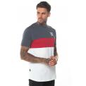 TRIPLE PANEL T-SHIRT ANTRACITE,SKI,PATROL RED,WHITE