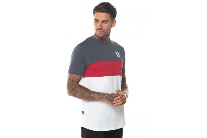 TRIPLE PANEL T-SHIRT ANTRACITE,SKI,PATROL RED,WHITE