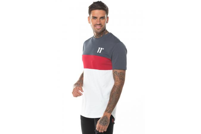 TRIPLE PANEL T-SHIRT ANTRACITE,SKI,PATROL RED,WHITE