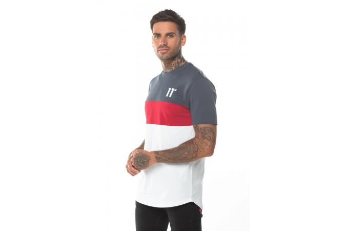 TRIPLE PANEL T-SHIRT ANTRACITE,SKI,PATROL RED,WHITE