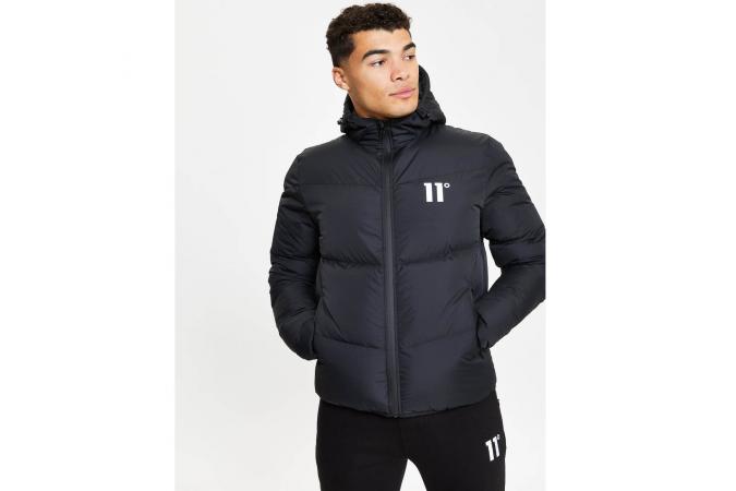 Chaqueta Large Panelled Puffer Black