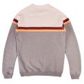 COLOR BLOCK FLEECE CREW W00 WHITE