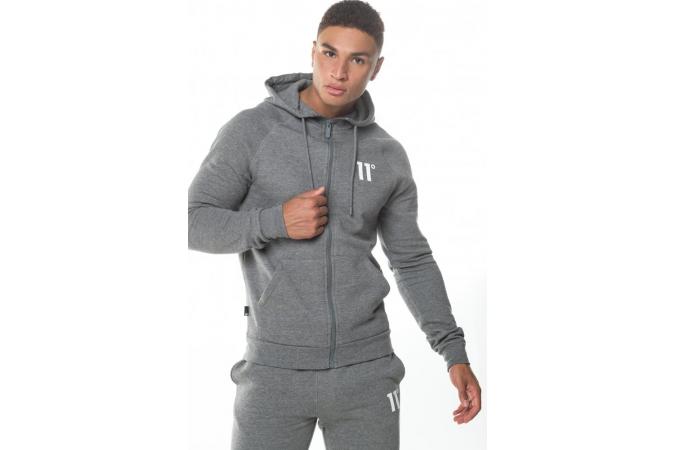 CORE FULL ZIP HOODIE CHARCOAL MARL