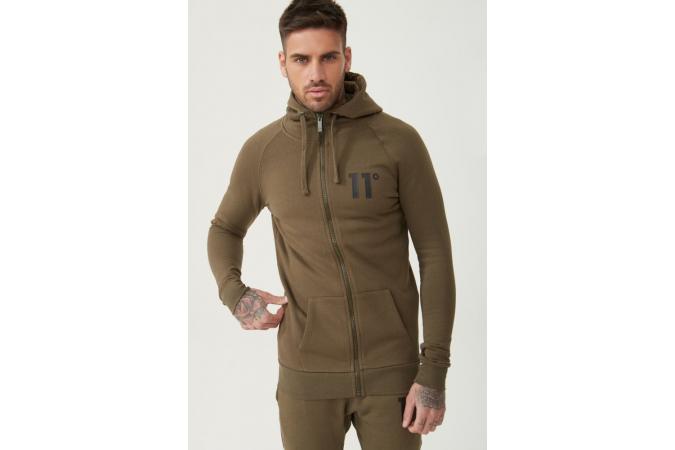 Sudadera Core Full Zip Hoodie Khaki