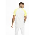 Camiseta Cut And Sew Chevron muscle Fit T-Shirt Yellow/White/Tornado Marl