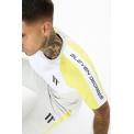 Camiseta Cut And Sew Chevron muscle Fit T-Shirt Yellow/White/Tornado Marl