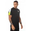 Camiseta Dot Fade Panelled T-Shirt Negro/Verde Lima/Blanco